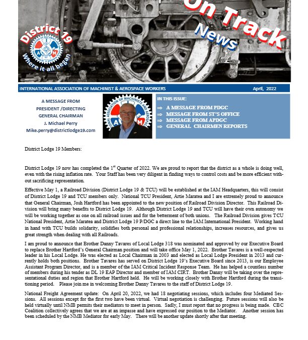 On Track News – 1st Quarter 2022