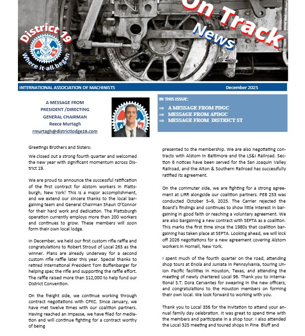 On Track News – 4th Quarter 2025